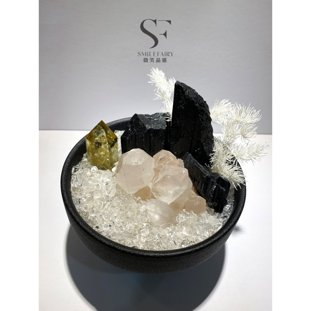 SF水晶花園G004｜玄夜靈盾｜能量花園．水晶城堡．居家香氛禮物、擴香石、香薰杯、微景觀、水晶盆栽、水晶花園-細節圖2
