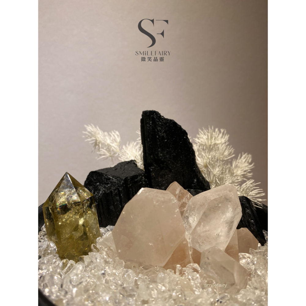 SF水晶花園G004｜玄夜靈盾｜能量花園．水晶城堡．居家香氛禮物、擴香石、香薰杯、微景觀、水晶盆栽、水晶花園-細節圖5