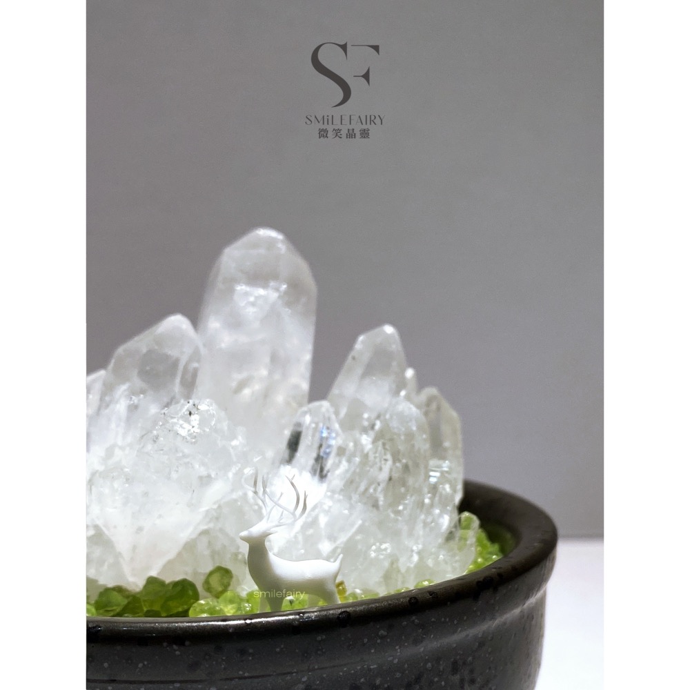 SF水晶花園G007｜森鹿祝福｜能量花園．水晶城堡．居家香氛禮物、擴香石、香薰杯、微景觀、水晶盆栽、水晶花園-細節圖4