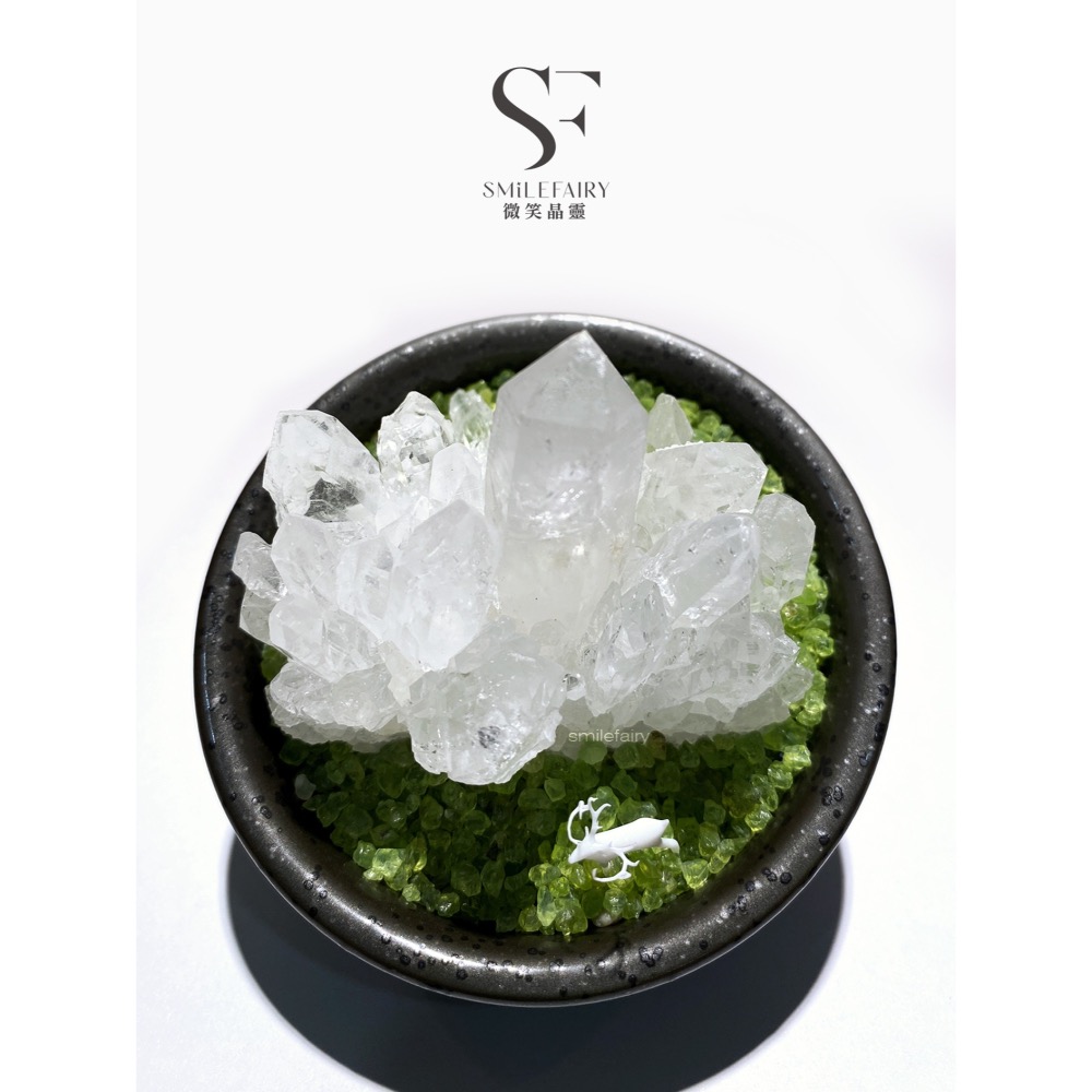 SF水晶花園G007｜森鹿祝福｜能量花園．水晶城堡．居家香氛禮物、擴香石、香薰杯、微景觀、水晶盆栽、水晶花園-細節圖5