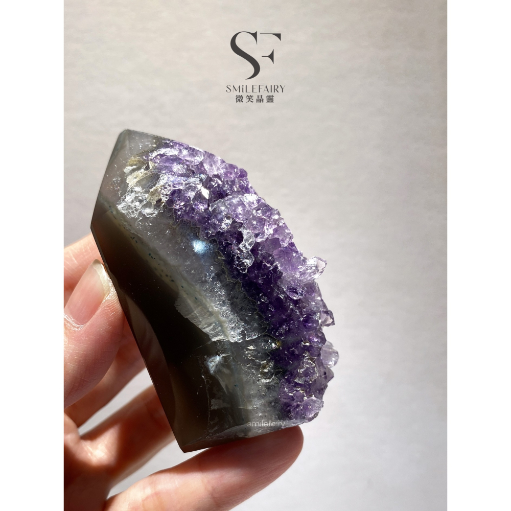 SF 能量柱 NL003A53｜紫水晶柱・聚集能量、水晶晶柱、瑪瑙晶柱、鎮宅避邪、招財納福、淨化消磁-細節圖3