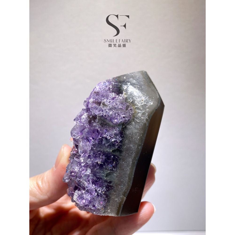 SF 能量柱 NL003A53｜紫水晶柱・聚集能量、水晶晶柱、瑪瑙晶柱、鎮宅避邪、招財納福、淨化消磁-細節圖5