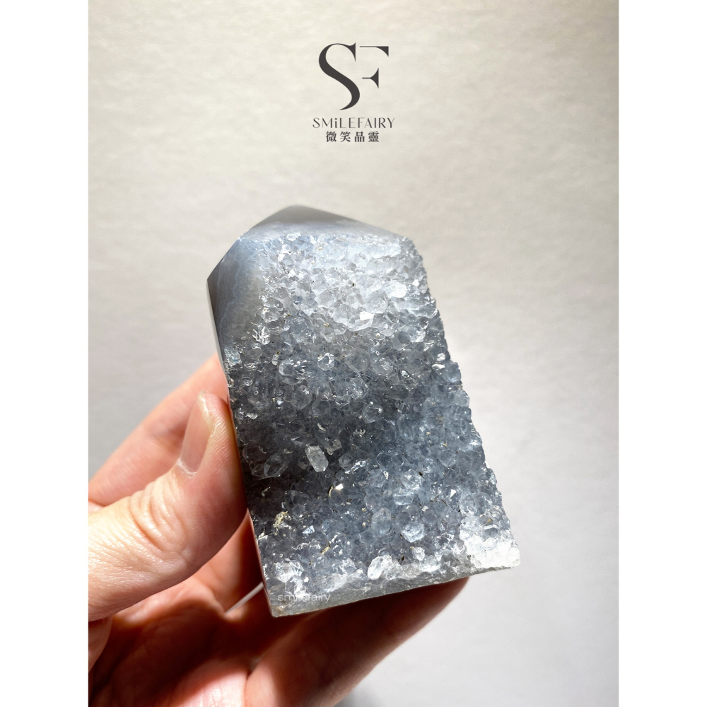 SF 能量柱 NL006A58｜灰藍瑪瑙晶柱・聚集能量、水晶晶柱、瑪瑙晶柱、鎮宅避邪、招財納福、淨化消磁-細節圖4