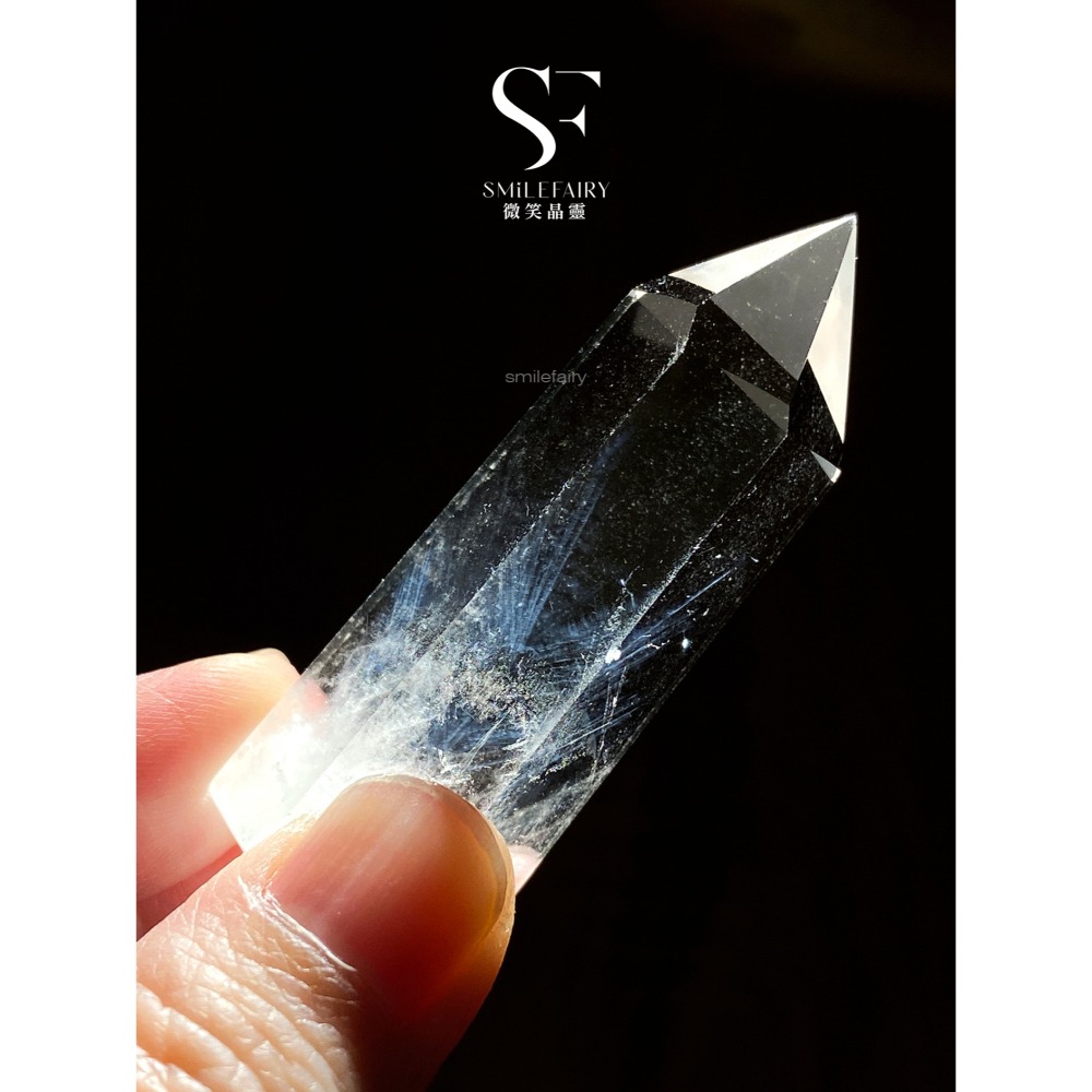 SF 藍針柱 C03c28｜天使之翼・爆滿藍色羽毛｜高頻水晶、白水晶柱、提升直覺力、平衡情緒、保護磁場、排除負能量-細節圖2