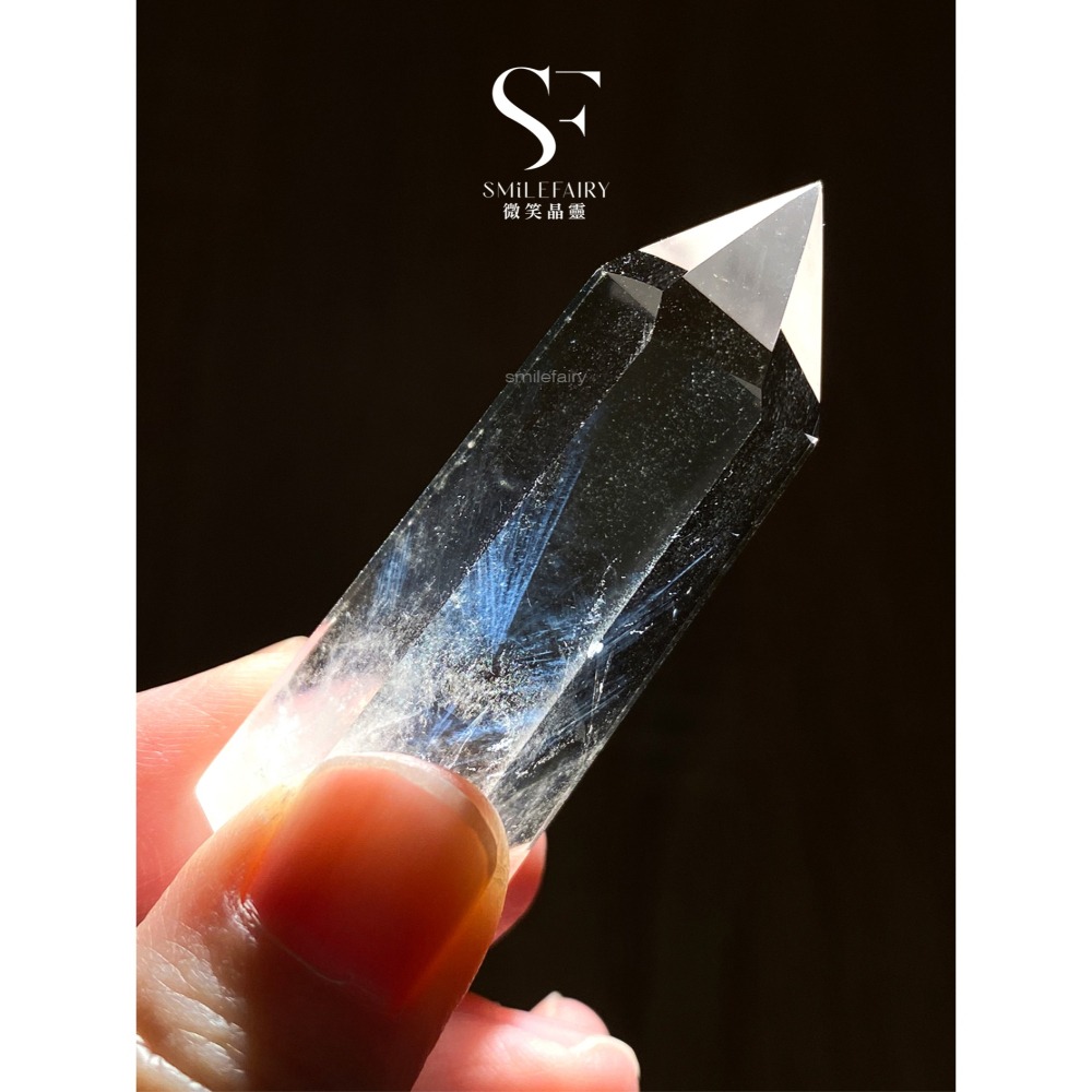 SF 藍針柱 C03c28｜天使之翼・爆滿藍色羽毛｜高頻水晶、白水晶柱、提升直覺力、平衡情緒、保護磁場、排除負能量-細節圖4
