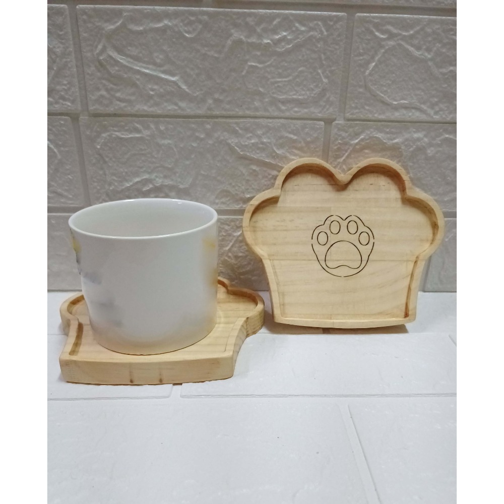 【M&M】杯墊 造型杯墊 隔熱墊 木質杯墊 盆栽盤 木棧板杯墊 隔熱茶杯墊 茶杯墊-規格圖3