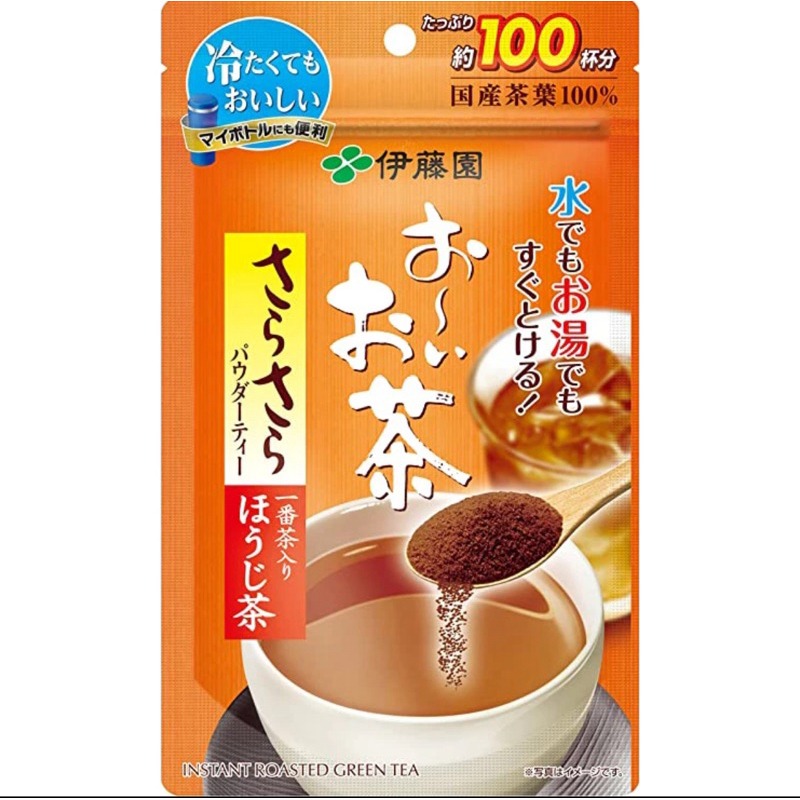 【拾玖號倉庫】台灣現貨 日本製 「大包」日本伊藤園即沖茶粉80g 綠茶 濃茶 麥茶 焙茶 茶粉 即沖-細節圖4