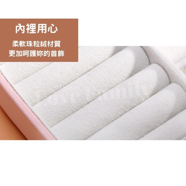 [實體店面品質放心]飾品收納盒 飾品收納 飾品盒 雙層飾品收納盒 首飾盒 水藍色 首飾收納盒 耳環收納盒 耳環收納-細節圖7