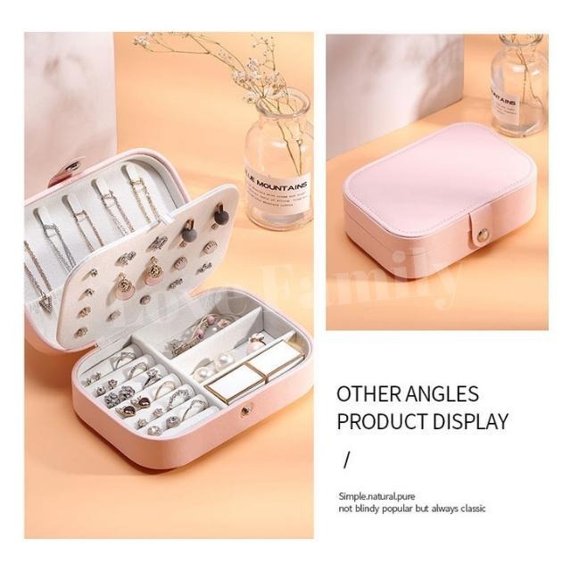 [實體店面品質放心]飾品收納盒 飾品收納 飾品盒 雙層飾品收納盒 首飾盒 水藍色 首飾收納盒 耳環收納盒 耳環收納-細節圖9