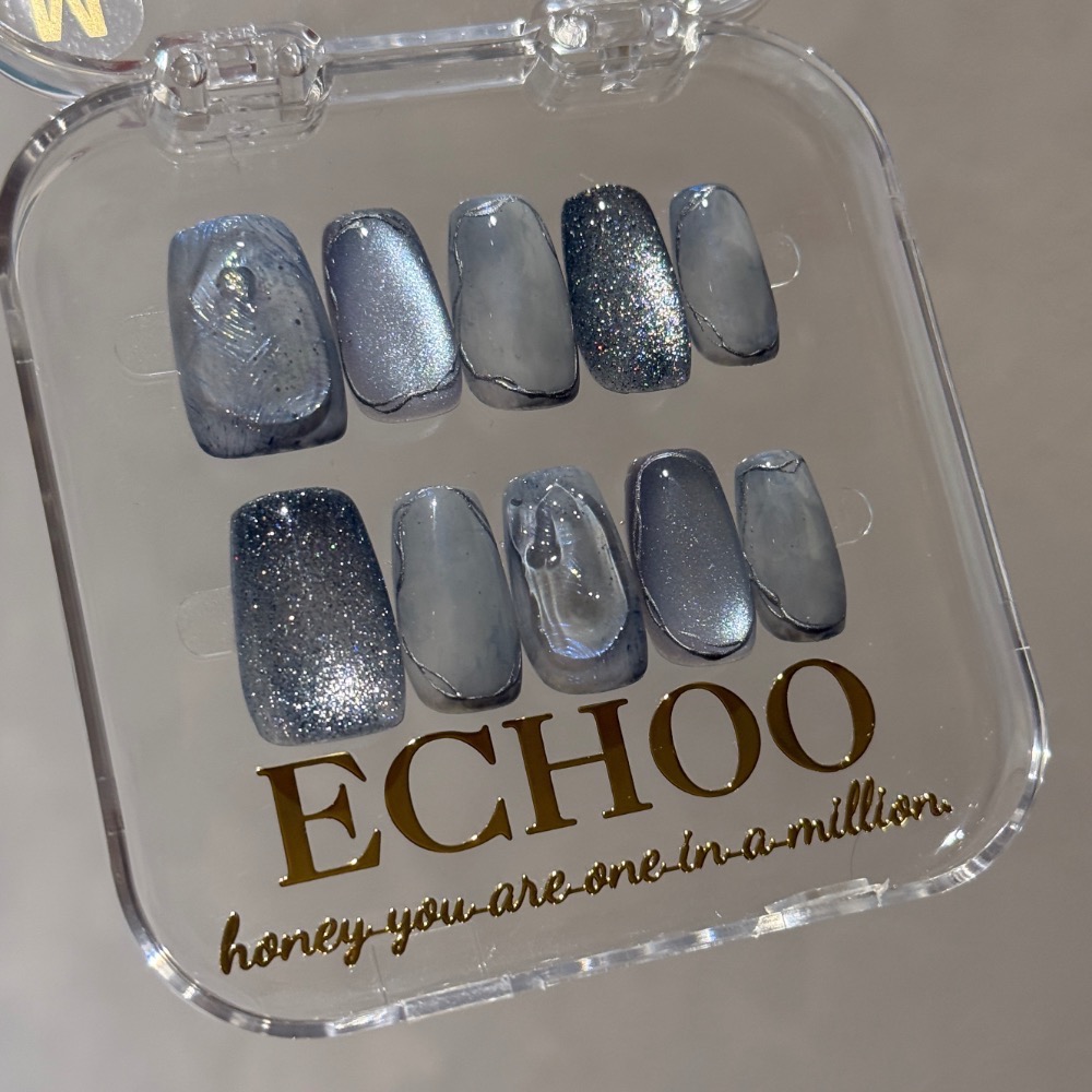 【 8月新品｜浮藍雲黛 】ECHOO伊蔻穿戴甲事務所-細節圖3