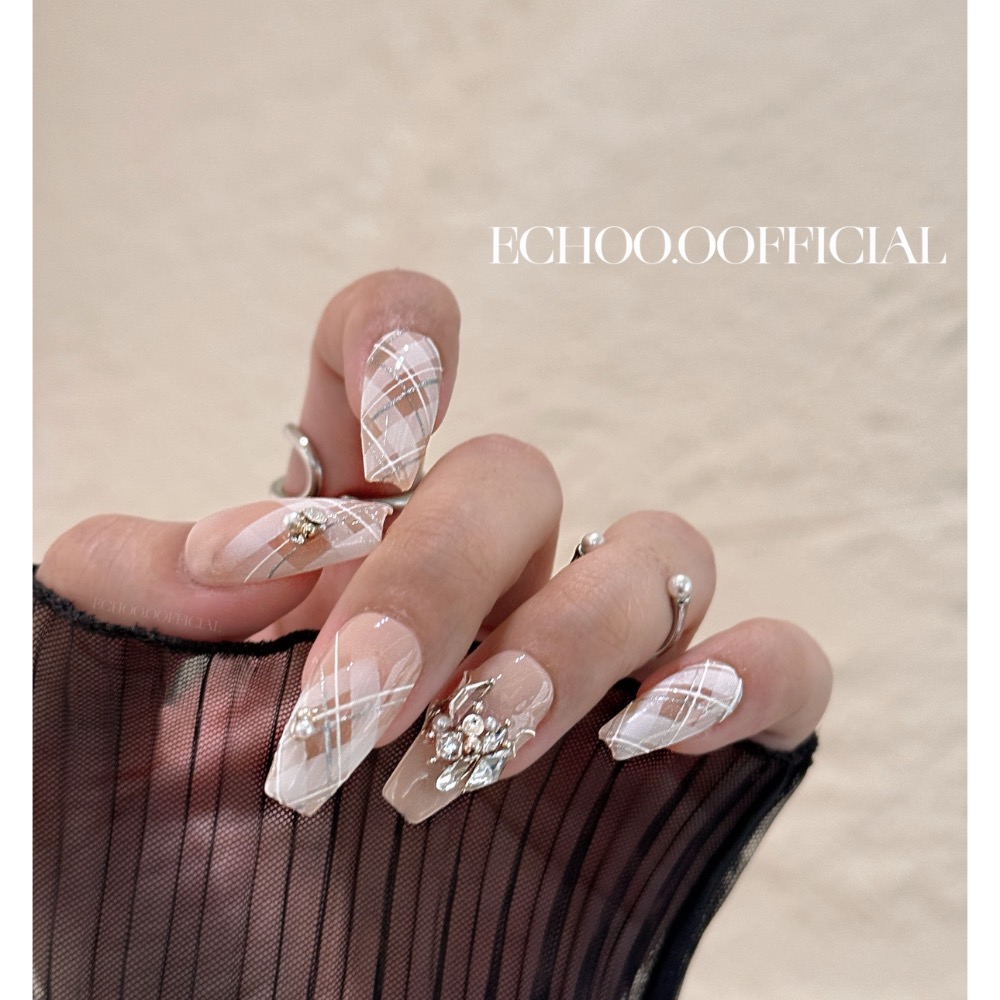 【 8月新品｜白紗 】ECHOO伊蔻穿戴甲事務所-細節圖2