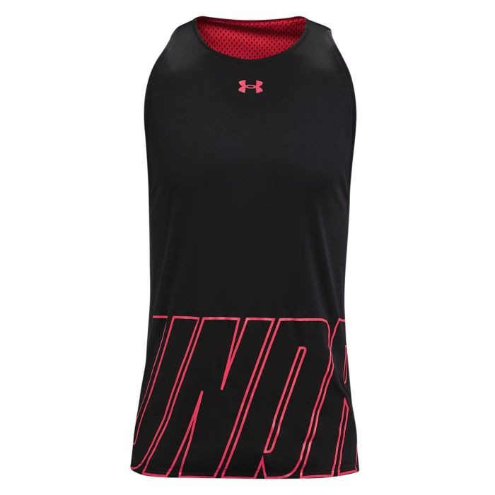 Under Armour Baseline 籃球背心 黑紅 雙面穿 M號 原價1280-細節圖4