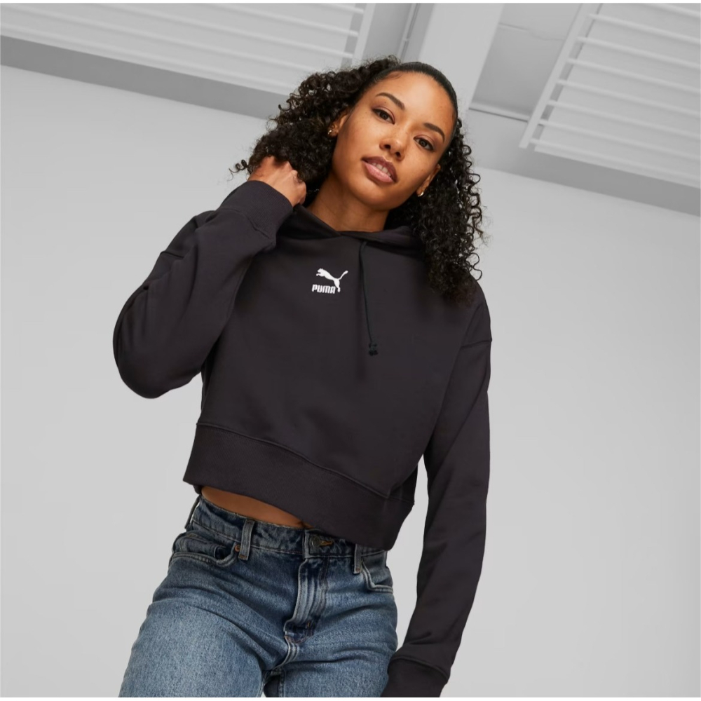 PUMA 流行系列Classics質感女短版連帽上衣  台灣定價2180 四色特價-細節圖3