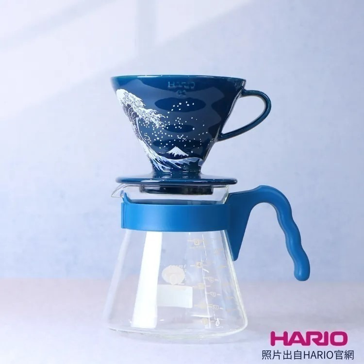 HARIO V60衝浪裏02吳須色 濾杯/濾杯咖啡壺組 【桃園嚴選】-細節圖4