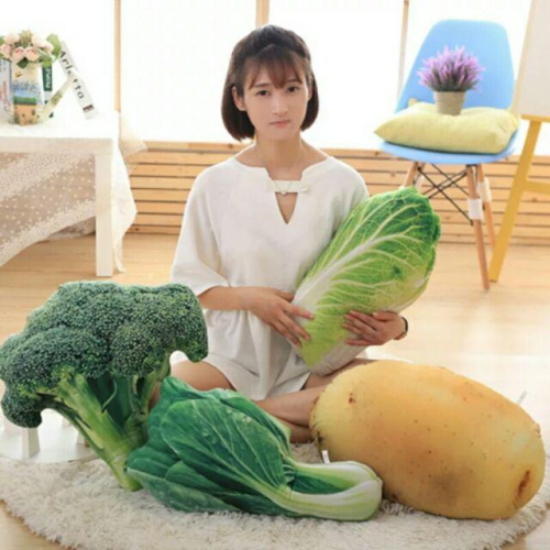 預購 創意仿真3D蔬菜抱枕 花椰菜 大白菜 馬鈴薯 青菜 苦瓜