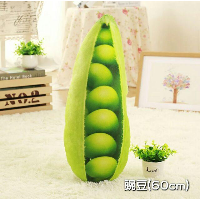 預購 創意仿真3D蔬菜抱枕 豌豆 西洋芹 生薑 洋蔥-細節圖2