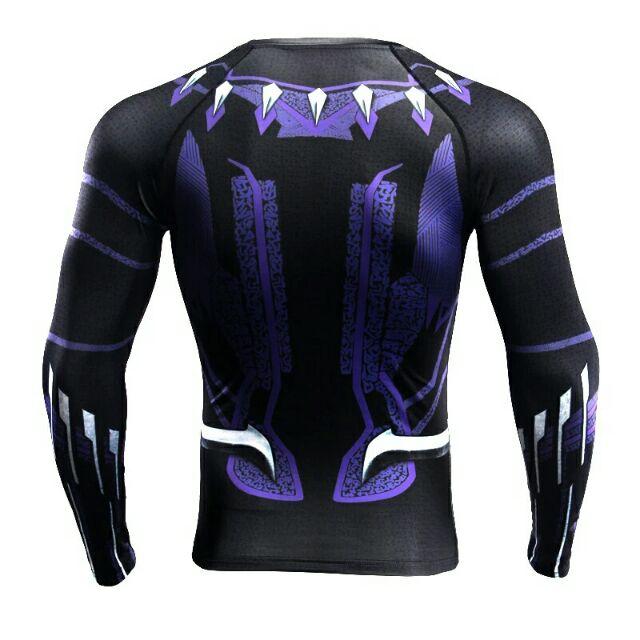 預購 新版黑豹戰衣能量版 長短袖概念衣服 運動排汗衣速乾衣 復仇者聯盟3無限之戰-細節圖4