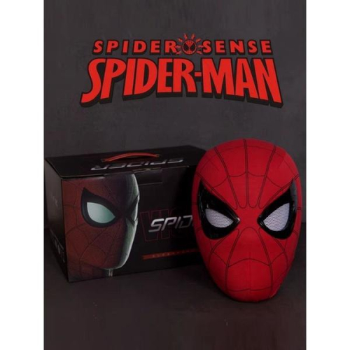 預購 2023新款蜘蛛人可分別眨眼電動面罩面具頭套USB充電款/下巴帶動款/眼睛發光款