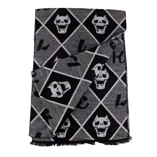 預購 JOJO的奇妙冒險 吉良吉影黑色骷髏造型圍巾-細節圖3