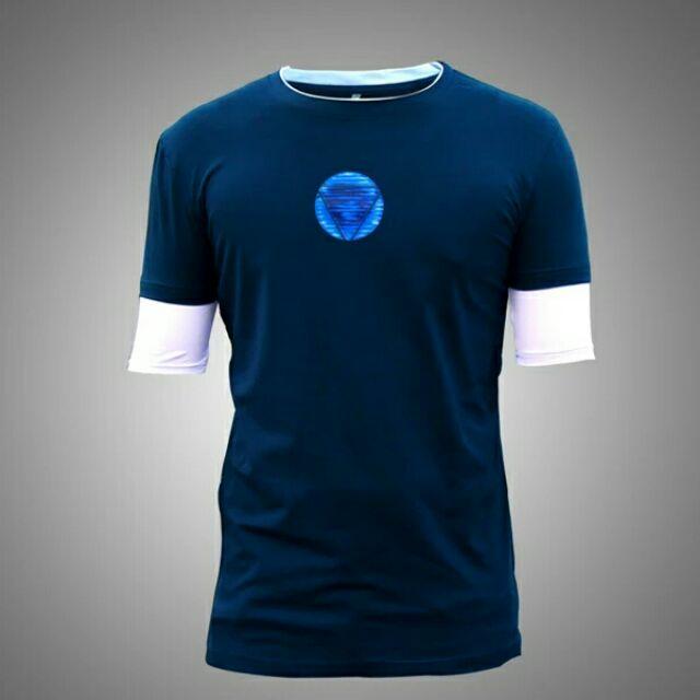 預購 鋼鐵人3 東尼史塔克修理工 夜光反應爐假兩件短袖T恤-細節圖3