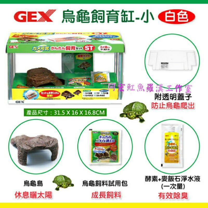 阿宏魟魚羅漢工作室GEX烏龜飼育缸-小(白色)-細節圖2