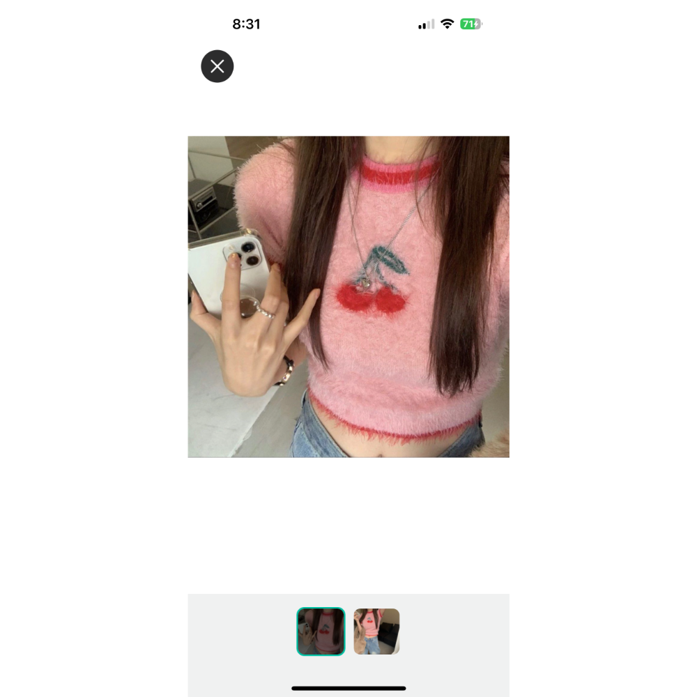 灰褲+🍒毛毛衣-細節圖2