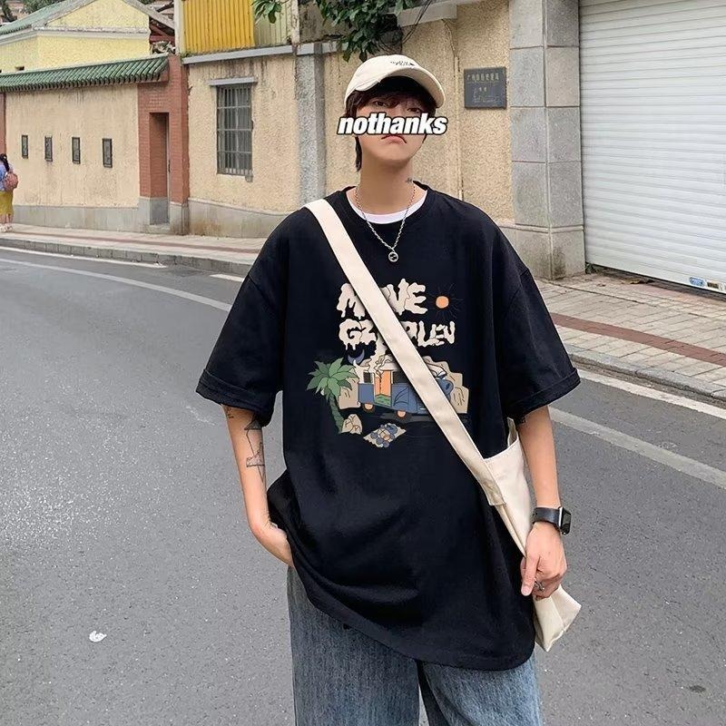 台灣現貨 M-8XL 純棉T恤 潮牌衣服 大尺碼上衣 上衣 短T 情侶裝 男生衣服 上衣男 短袖t恤 男生上衣 TA11-細節圖3