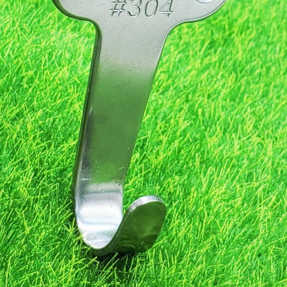 ［9104］不銹鋼衣帽鈎 單掛衣鉤浴室毛巾門後衣帽壁掛衣架掛鉤廚房牆壁單鉤 入戶玄關門 工業風 J型鉤試衣間衣帽鈎-細節圖3