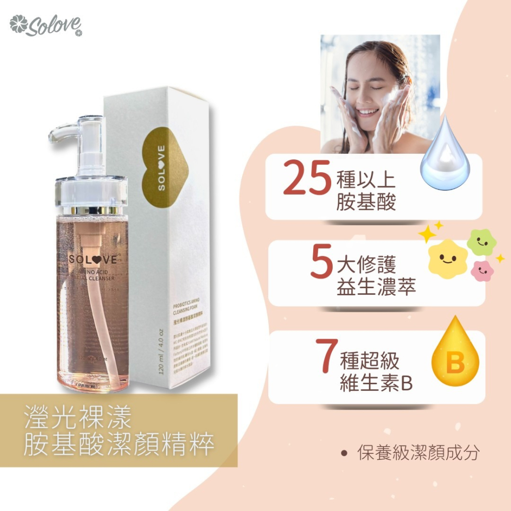 瀅光裸漾 胺基酸潔顏精粹- 醫美 洗面乳 高濃度胺基酸-細節圖4