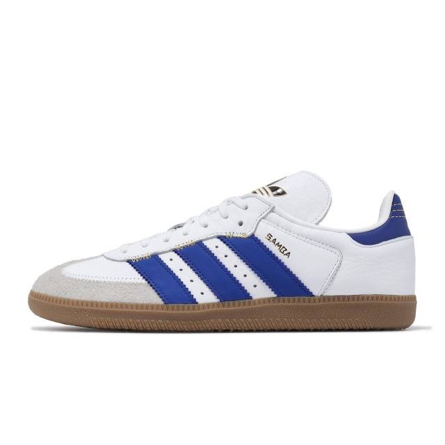 ADIDAS 愛迪達 男 ORIGINALS SAMBA OG 白 藍 休閒鞋 經典鞋 - If1813-細節圖2