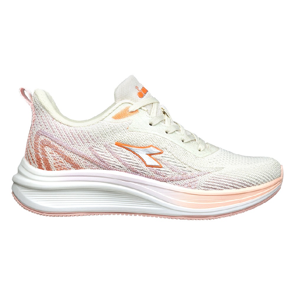 DIADORA 迪亞多那 女鞋 羽翼 Fly Wing 輕量 透氣 慢跑鞋 粉桔 DA33697-細節圖2