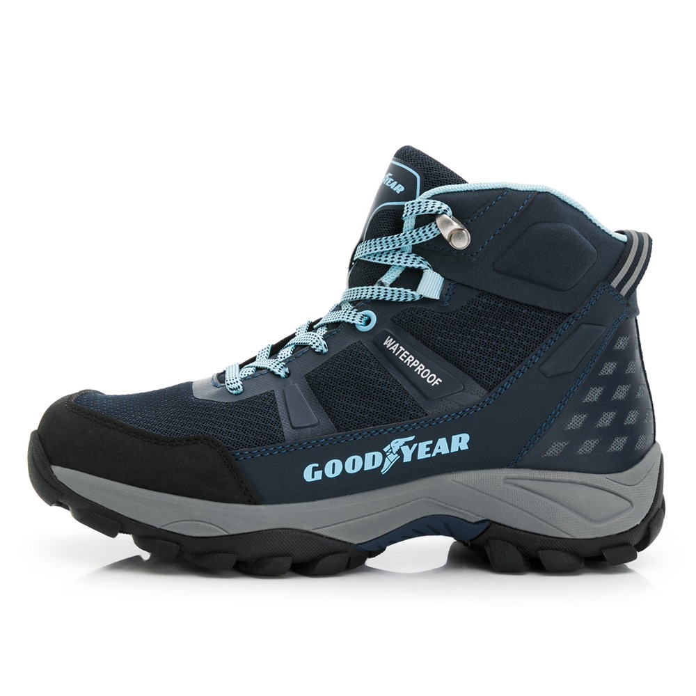 GOODYEAR 固特異 【提頓】女鞋 動態防水戶外鞋 登山鞋 藍 GAWO42506-細節圖4