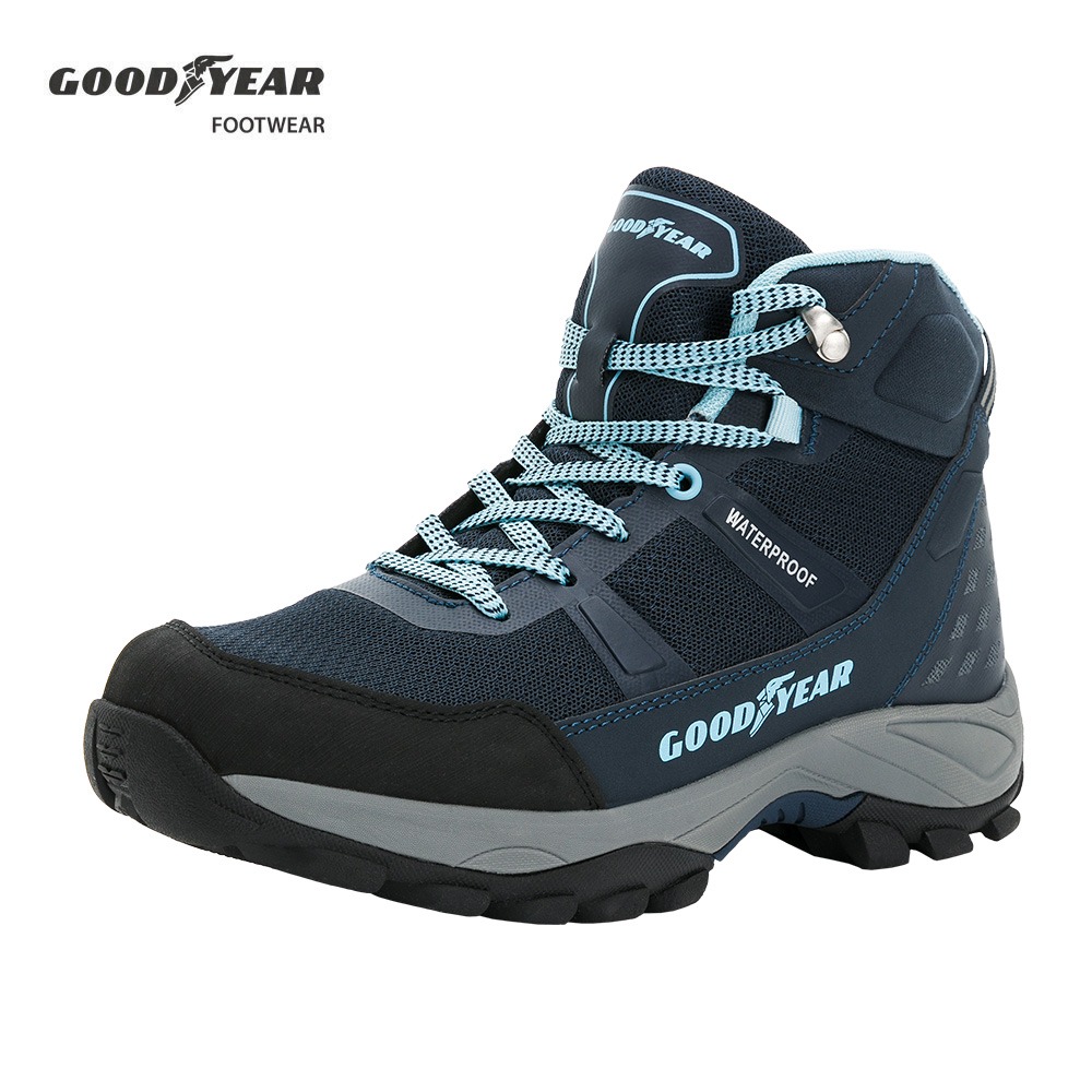 GOODYEAR 固特異 【提頓】女鞋 動態防水戶外鞋 登山鞋 藍 GAWO42506-細節圖7