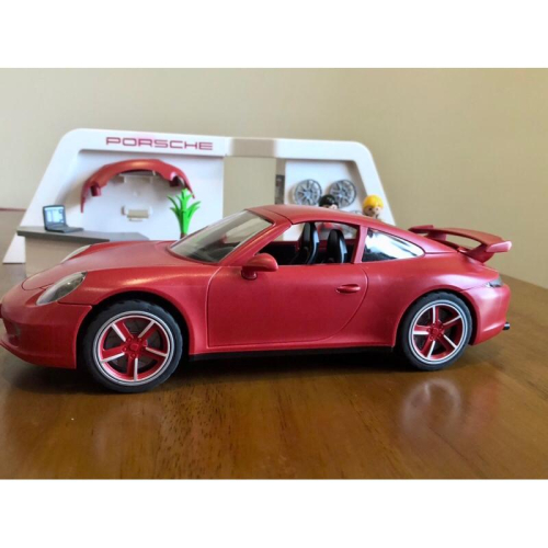 Playmobil 摩比 3911 Porsche 911 Carrera S 絕版 保時捷 紅色 敞篷跑車（二手無盒）