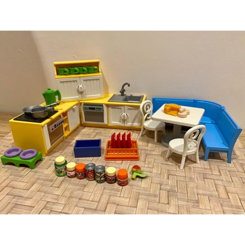 Playmobil 摩比 5336 絕版 廚房 廚具 餐桌 烤箱 椅子（二手無盒）