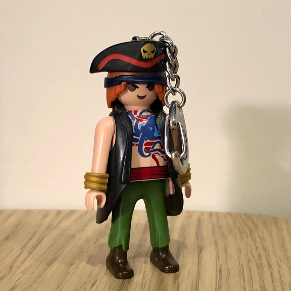 Playmobil 摩比 多款 絕版 全新 鑰匙圈 空姐 特務 城市少女 海盜 警察 原始人 騎士-細節圖4