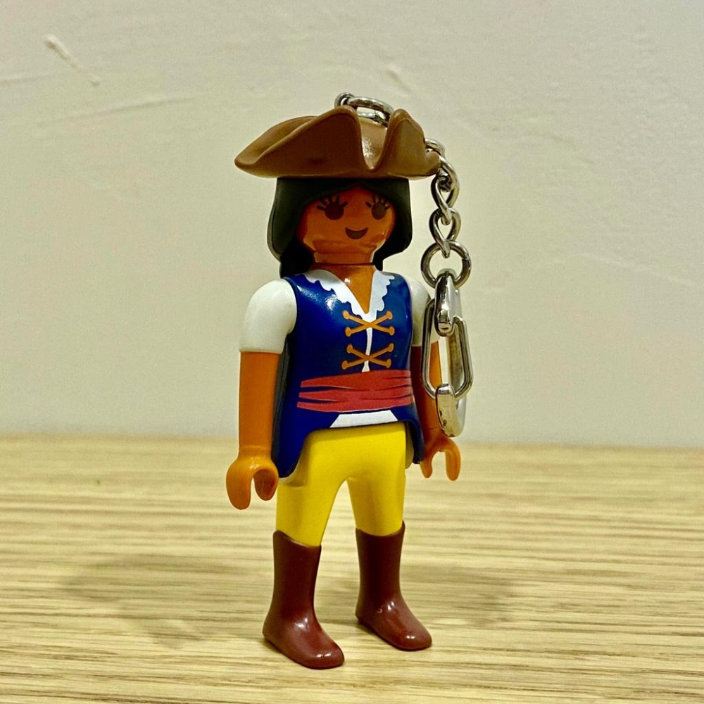 Playmobil 摩比 多款 絕版 全新 鑰匙圈 空姐 特務 城市少女 海盜 警察 原始人 騎士-細節圖8