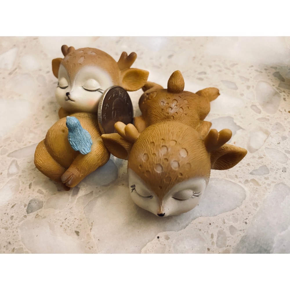 沈睡鹿寶寶擺飾品五個一組入-細節圖6