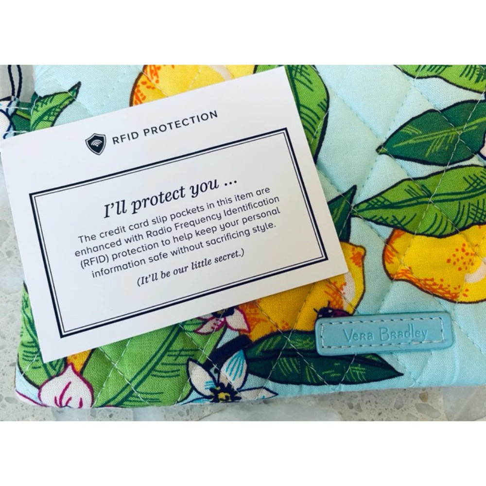 Vera Bradley RFID Tech Wristlet檸檬草花布手拿-細節圖2
