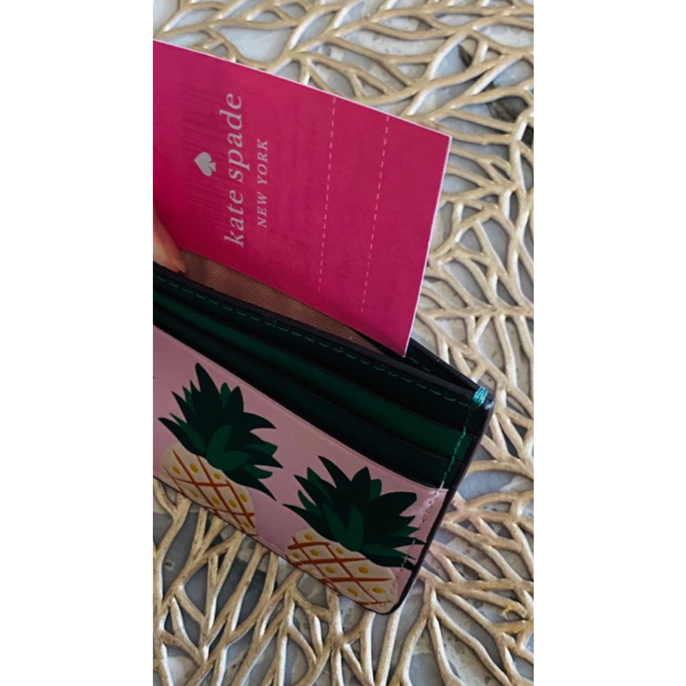 全新kate spade鳳梨卡夾惜售-細節圖3