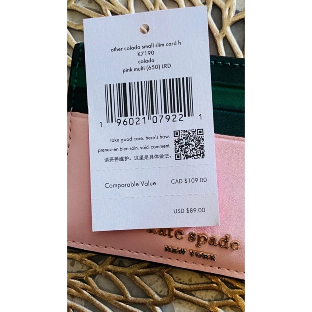 全新kate spade鳳梨卡夾惜售-細節圖5