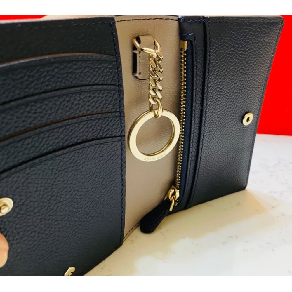 kate spade 鑰匙 對開 卡 短夾-細節圖4