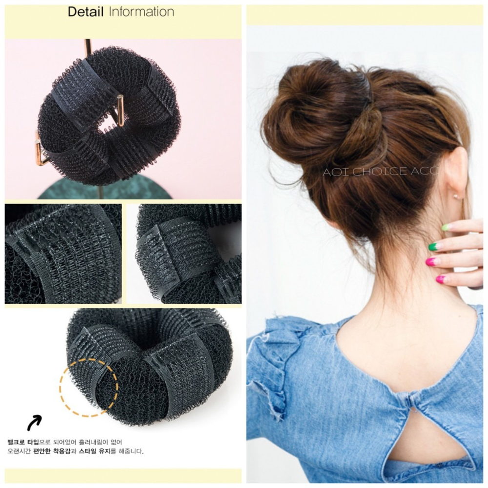 海綿盤髮器 包包頭神器 丸子頭 盤髮神器 包頭髮飾 綁頭髮 編髮神器 盤髮器 盤髮神器 盤髮 編髮 海綿寶寶 甜甜圈-細節圖6