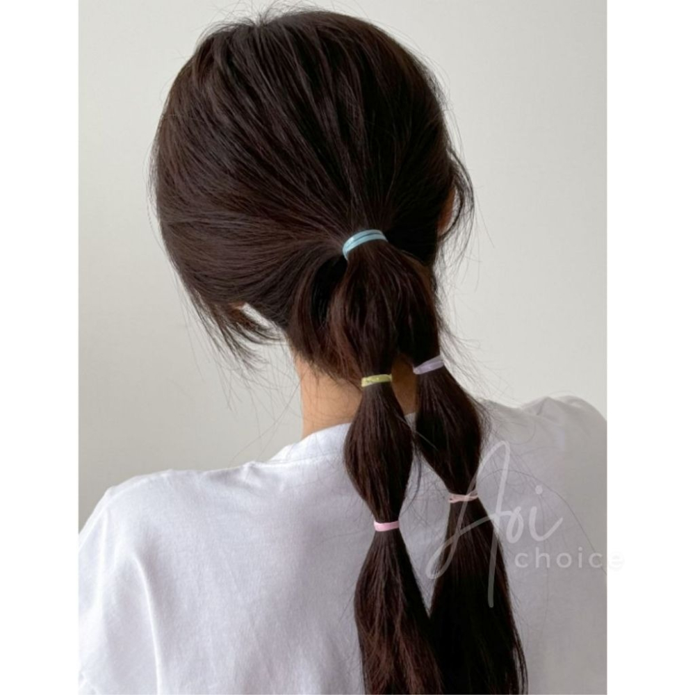 彩色髮圈橡皮筋扁皮筋糖果色髮圈綁頭髮髮圈高彈力髮圈黑色髮圈橡皮筋綁頭髮髮帶髮束皮筋發圈