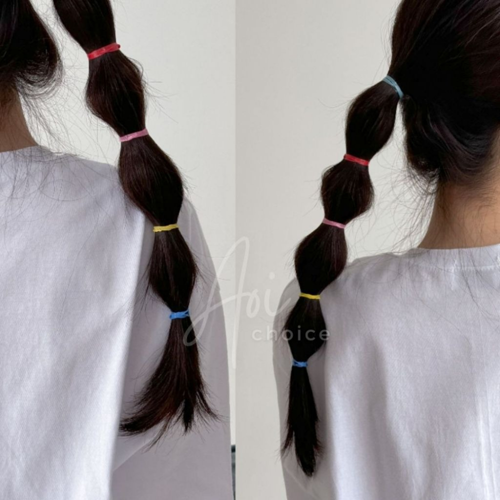 彩色髮圈橡皮筋扁皮筋糖果色髮圈綁頭髮髮圈高彈力髮圈黑色髮圈橡皮筋綁頭髮髮帶髮束皮筋發圈