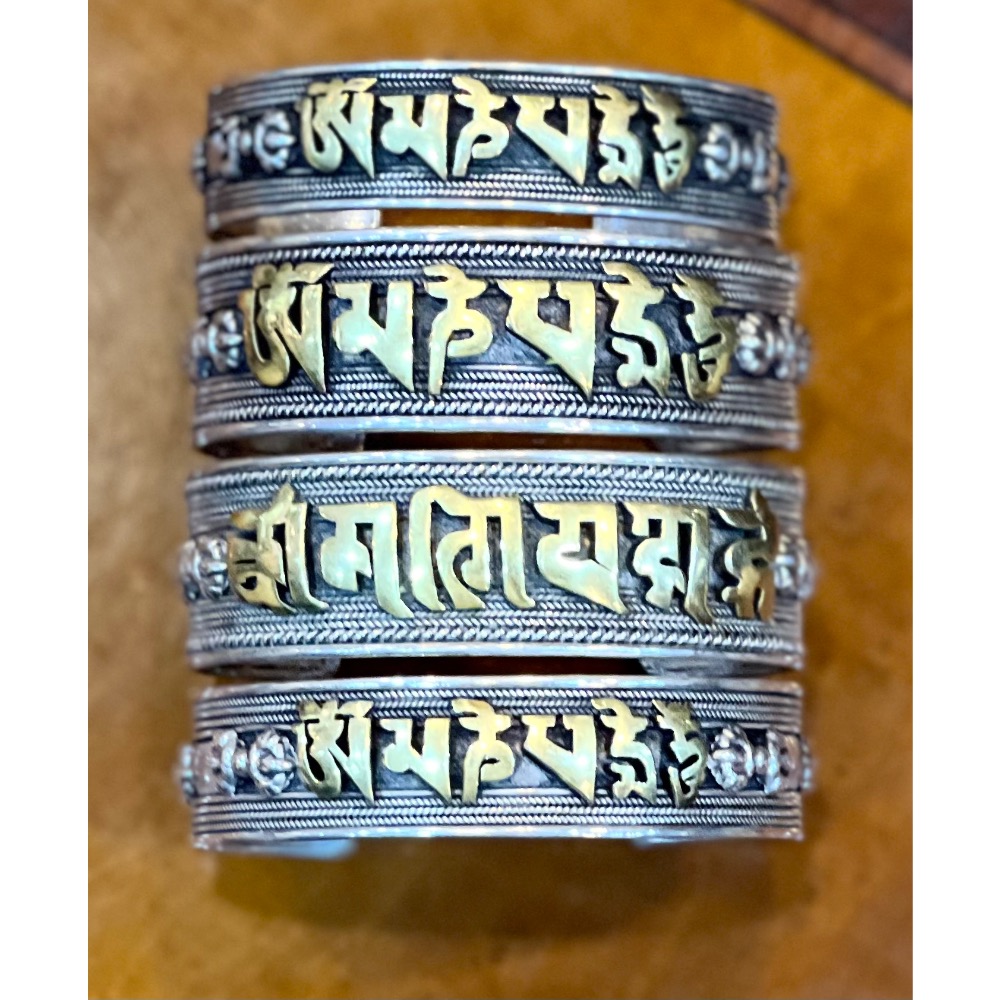 六字大明咒 銀手環-細節圖2