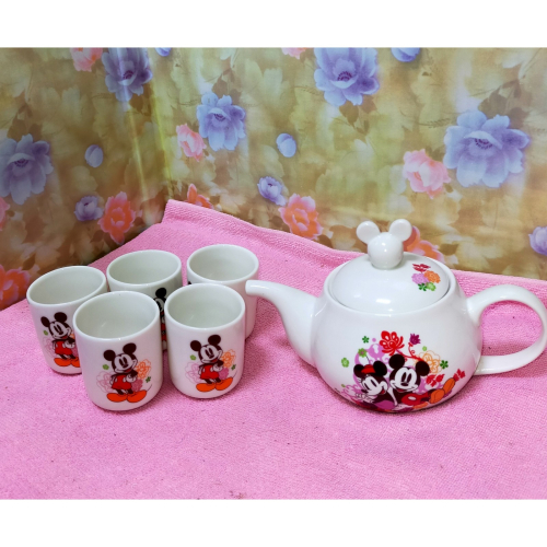 迪士尼 正版 Disney 米奇 一壺五杯 茶具組 茶壺杯具組 禮盒