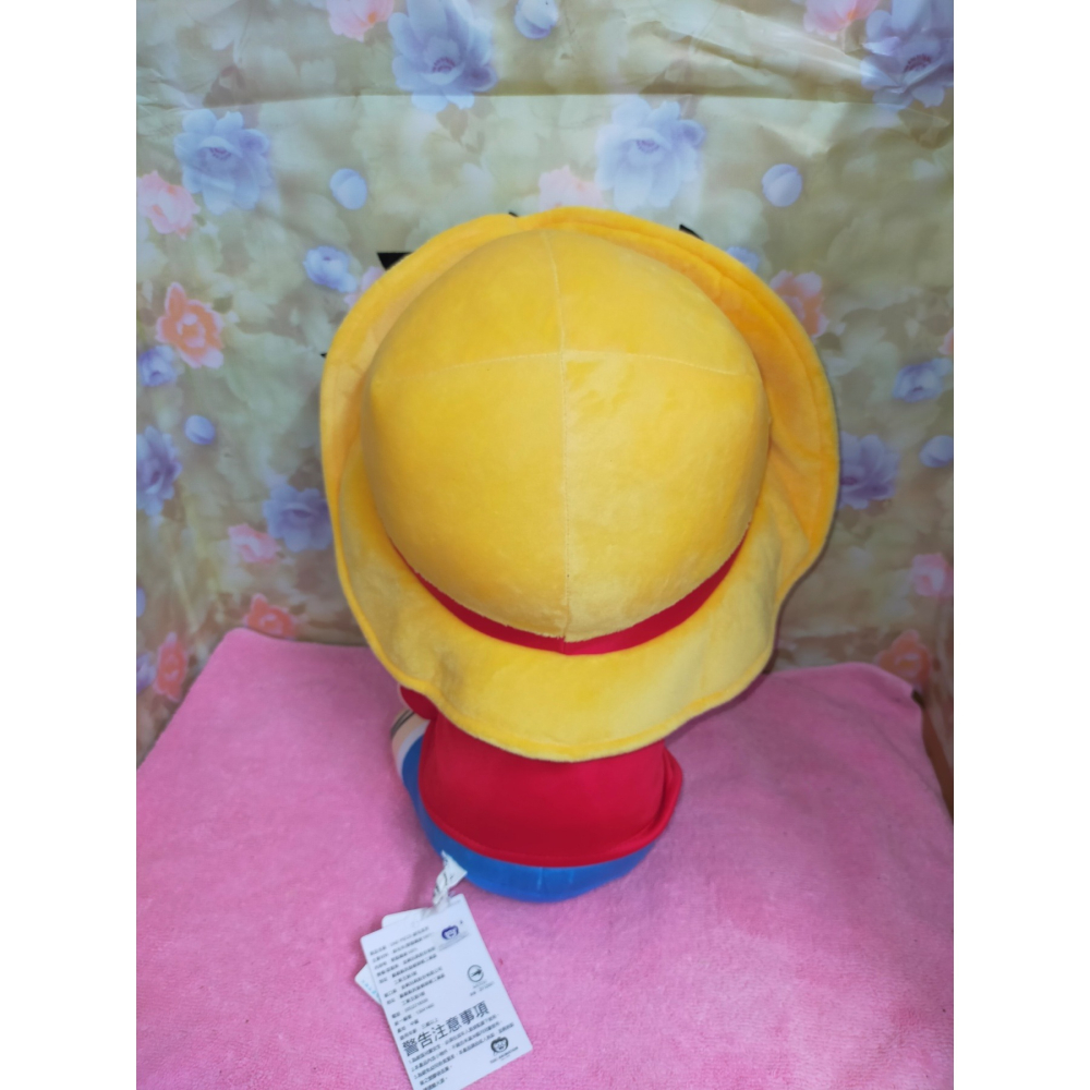 正版 航海王 海賊王 ONE PIECE 魯夫 Q版 坐姿款 玩偶 娃娃 絨毛娃娃 12英吋-細節圖3