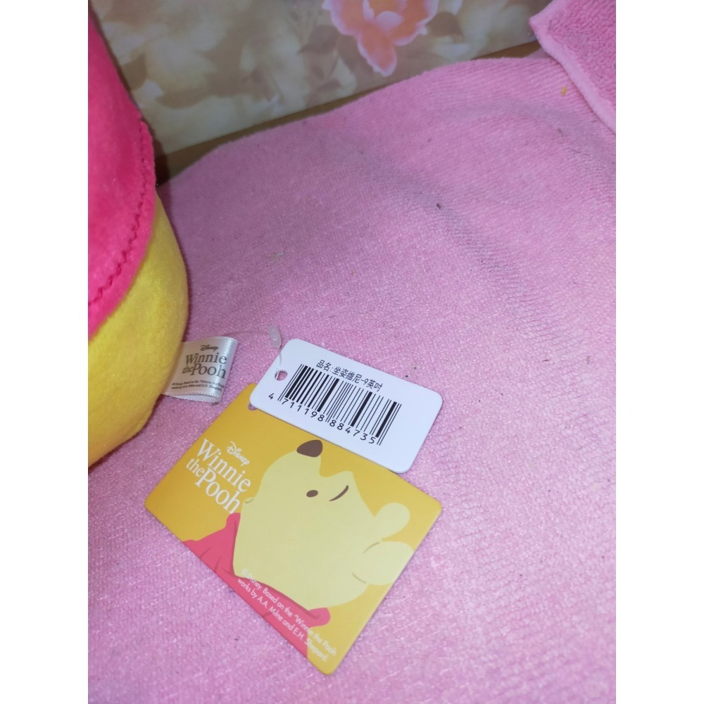 迪士尼 正版 維尼 小熊維尼 坐姿款 娃娃 玩偶 絨毛玩偶 9英吋 高約23CM-細節圖3