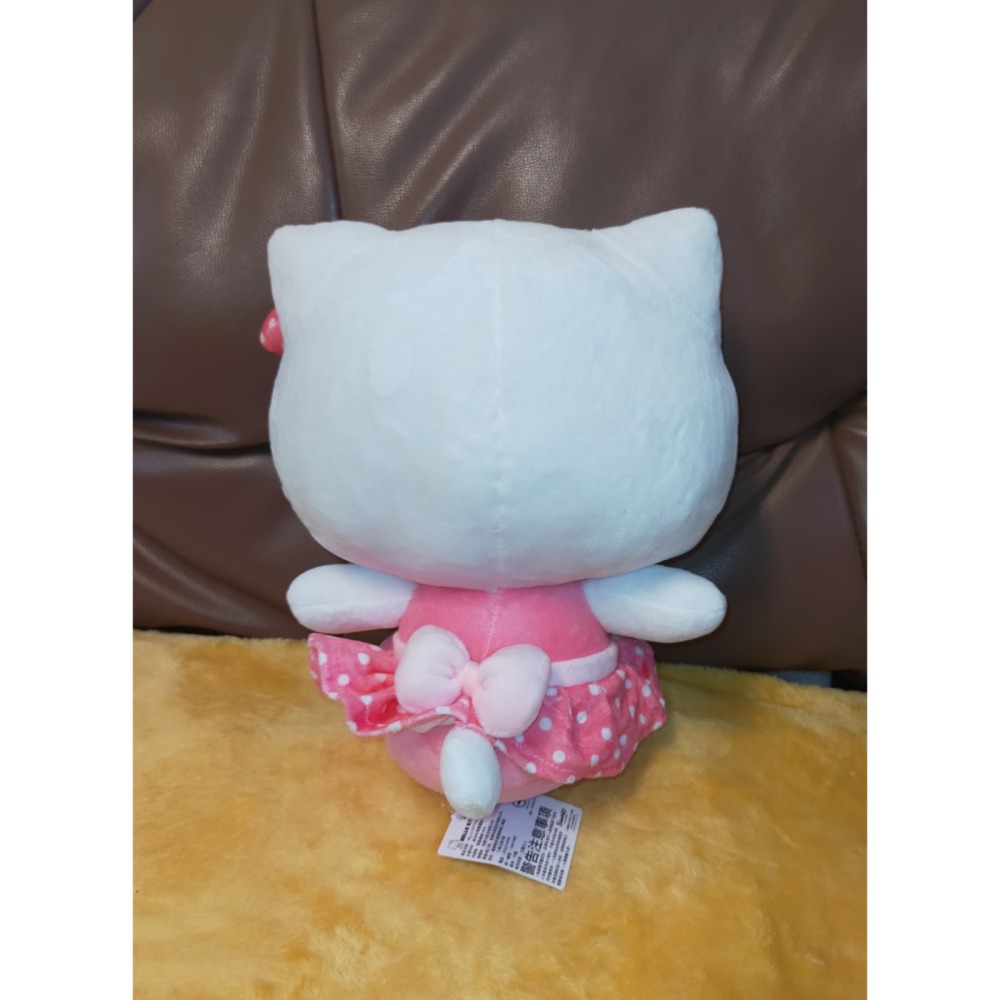 正版 三麗鷗 凱蒂貓 Hello Kitty 點點裙 裙裝 娃娃 玩偶 絨毛玩偶 12英吋-細節圖3